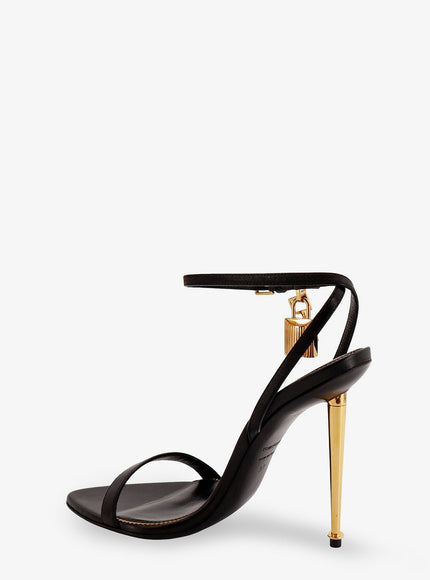 Tom Ford Laminated Leather Sandals With Logoed Padlock