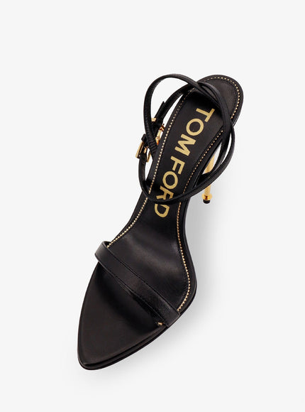 Tom Ford Laminated Leather Sandals With Logoed Padlock