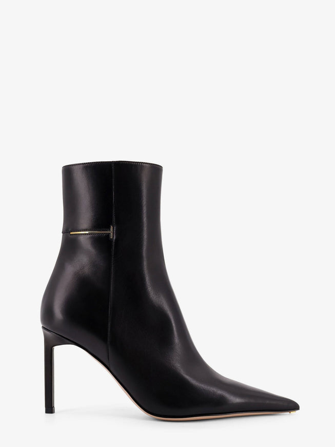 Tom Ford Leather Ankle Boots Black