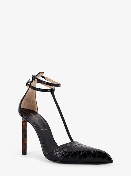 Tom Ford Python-Effect Leather Pumps
