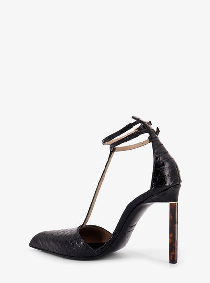 Tom Ford Python-Effect Leather Pumps