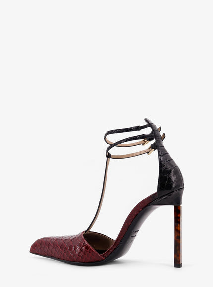 Tom Ford Python-Effect Leather Pumps