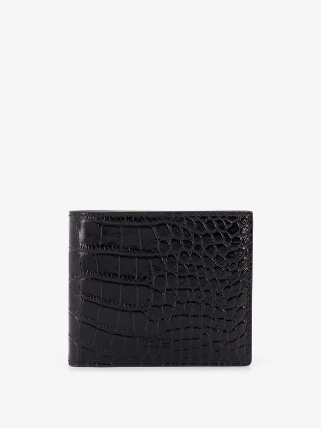 Tom Ford Crocodile-Print Leather Wallet Uni Black