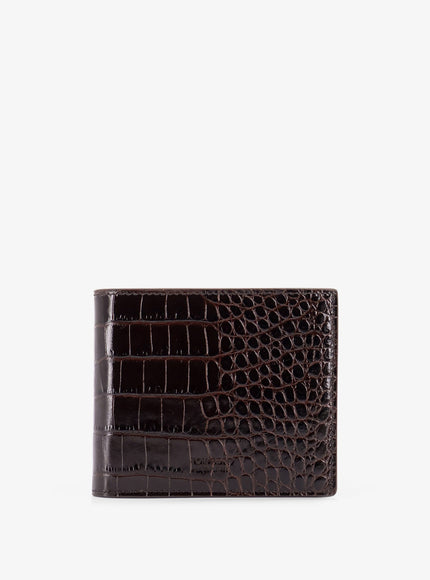 Tom Ford Crocodile-Print Leather Wallet Uni Espresso