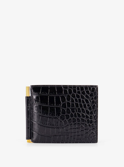 Tom Ford Crocodile-Print Leather Wallet Uni Black