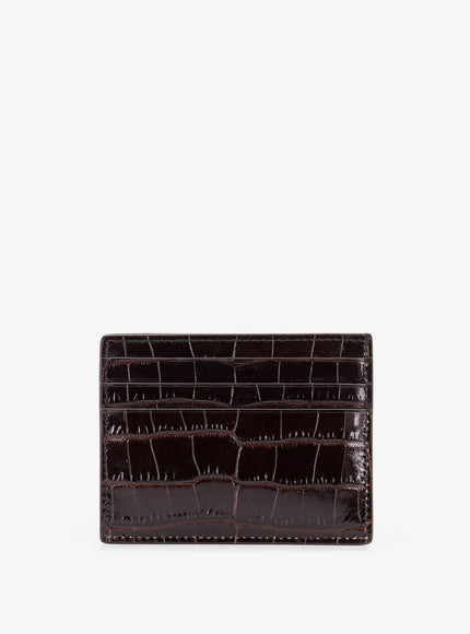 Tom Ford Crocodile-Print Leather Cardholder