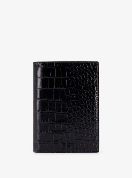 Tom Ford Crocodile-Print Leather Wallet Uni Black
