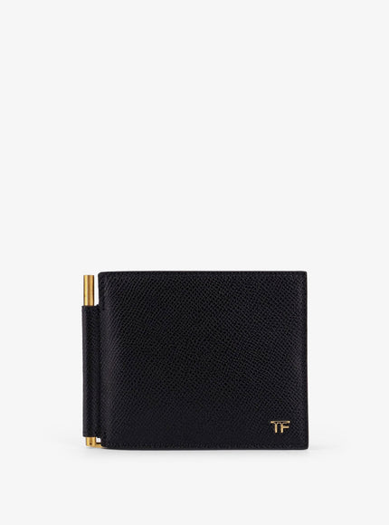 Tom Ford Leather Wallet With Croco Effect Uni Black