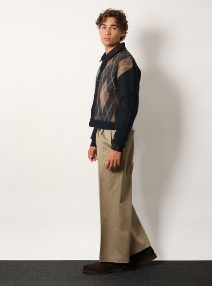 Tonywack Diamond Pattern Alpaca Blend Cardigan