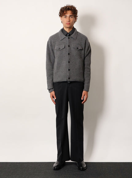 Tonywack Ribbed Wool And Cotton Cardigan