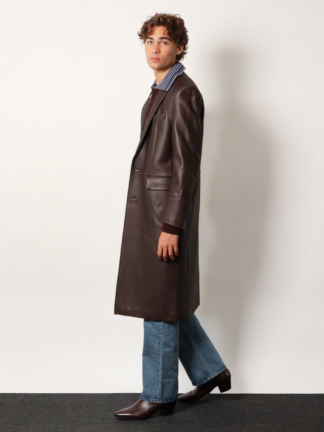 Tonywack Unisex Leather Coat