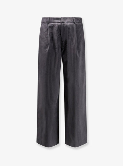 Tonywack Wool Blend Pinstriped Trousers Grigio