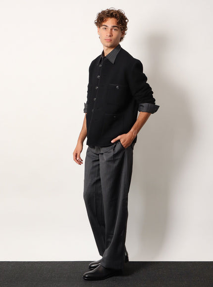 Tonywack Wool Blend Pinstriped Trousers
