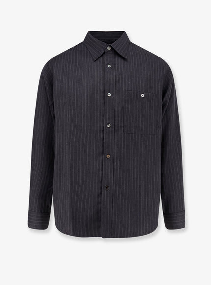 Tonywack Wool Blend Striped Shirt Grigio