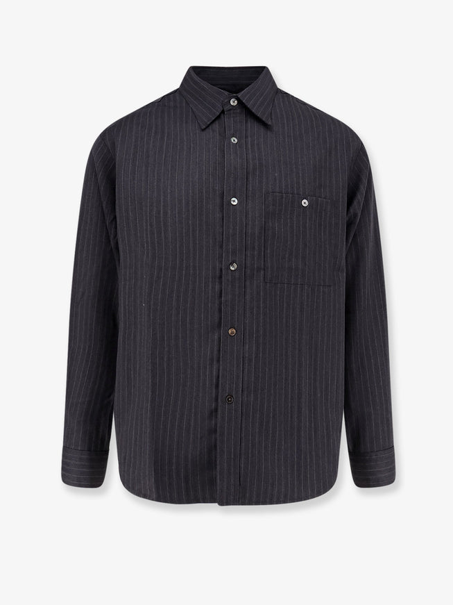 Tonywack Wool Blend Striped Shirt Grigio