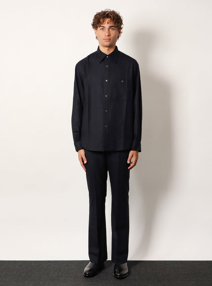 Tonywack Wool Blend Striped Shirt