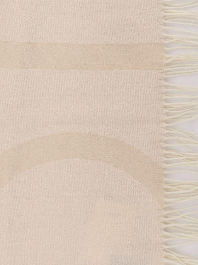 Toteme Jacquard Virgin Wool Scarf With Logo Monogram