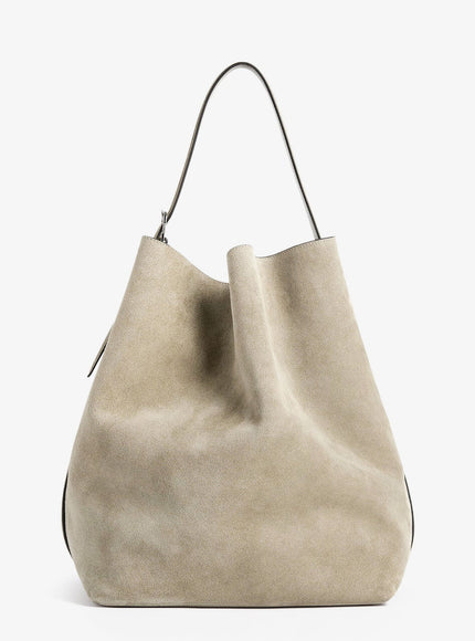 Toteme Suede Belted Tote Shoulder Bag Uni Desert