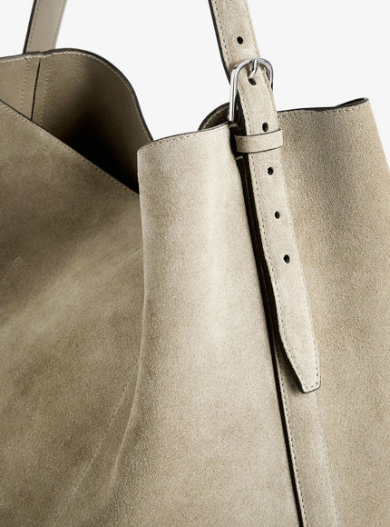 Toteme Suede Belted Tote Shoulder Bag