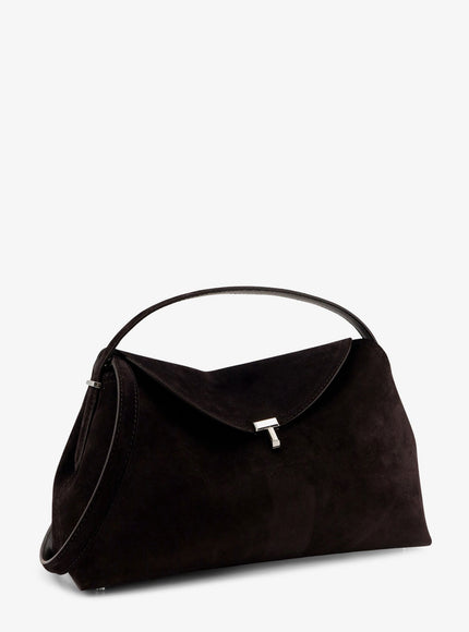 Toteme T-Lock Hammered Leather Shoulder Bag