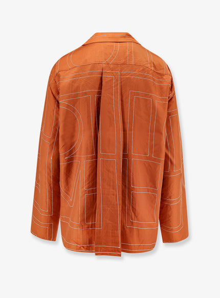 Toteme Silk Shirt With Monogram Logo Embroidery