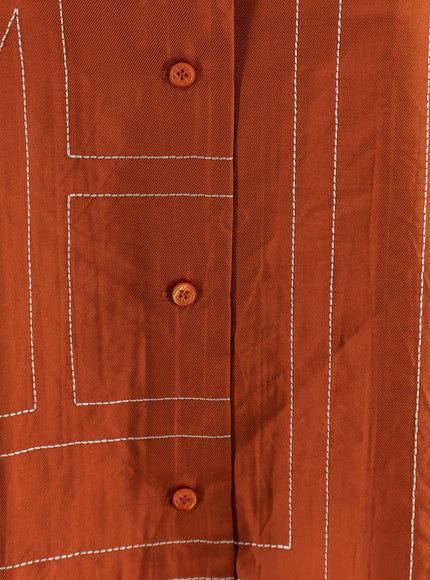 Toteme Silk Shirt With Monogram Logo Embroidery