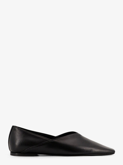 Toteme Leather Ballerinas Black