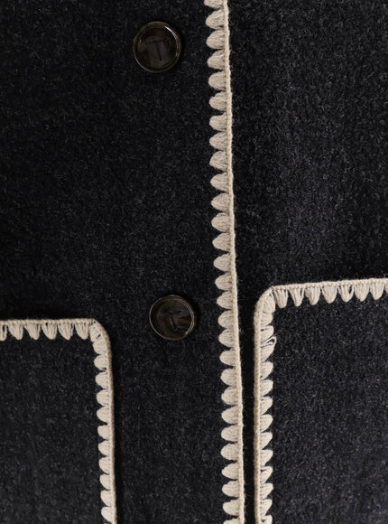 Toteme Wool Blend Emboidered Jacket