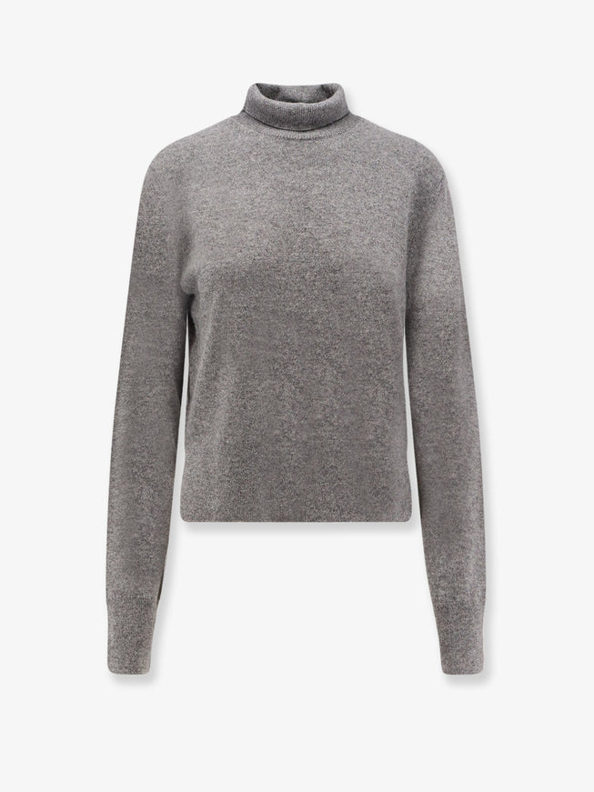 Toteme Cashmere Turtleneck Sweater Grey Melange