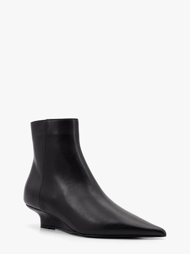 Toteme Leather Ankle Boots With Wedge Heel