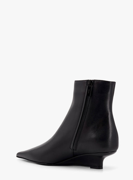 Toteme Leather Ankle Boots With Wedge Heel