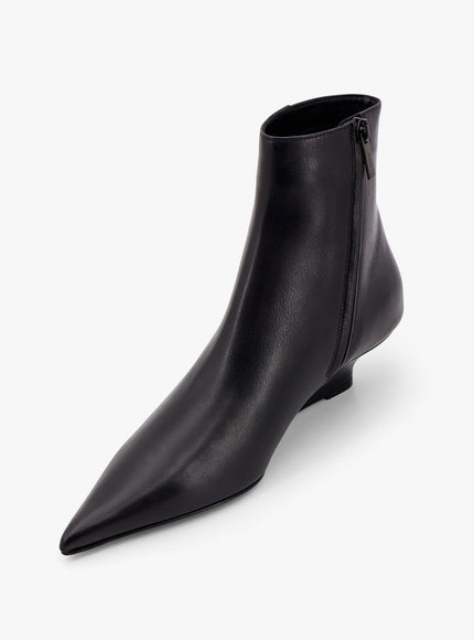 Toteme Leather Ankle Boots With Wedge Heel