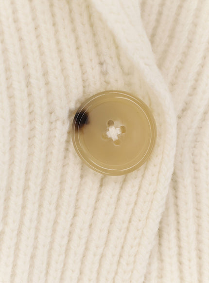 Toteme Shawl-Lapel Wool Cardigan