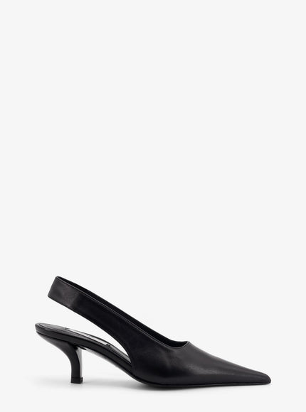 Toteme Leather Decolleté Slingback Black