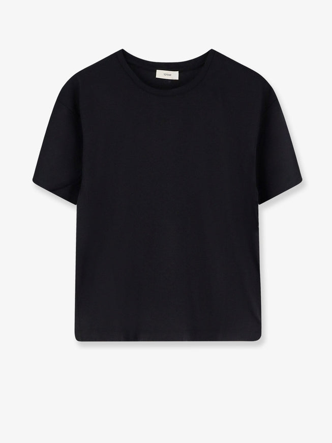 Toteme Lyocell And Organic Cotton T-Shirt Black
