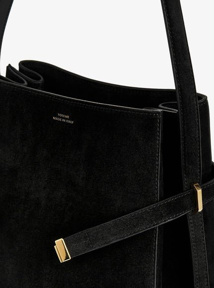 Toteme Belted Suede Bucket Bag
