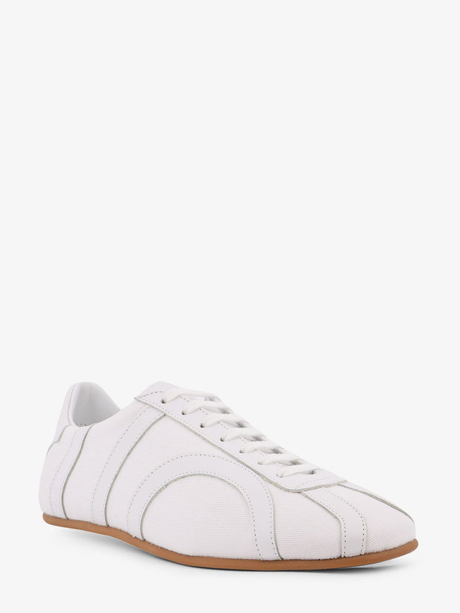 Toteme Canvas Low-Top Sneakers With Leather Profiles