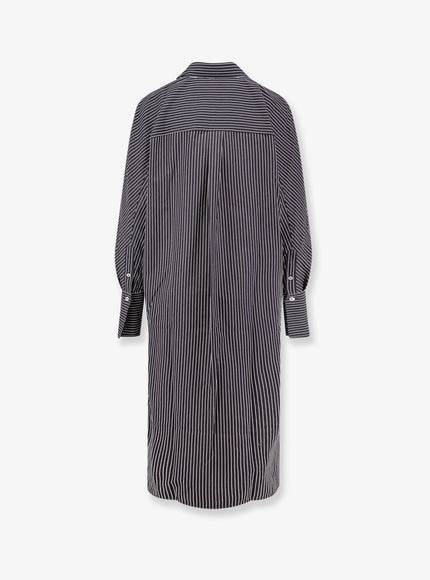 Toteme Striped Kimono-Sleeve Shirtdress