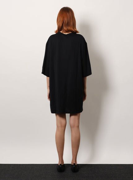 Toteme Relaxed Tee Lyocell And Cotton Short Dress