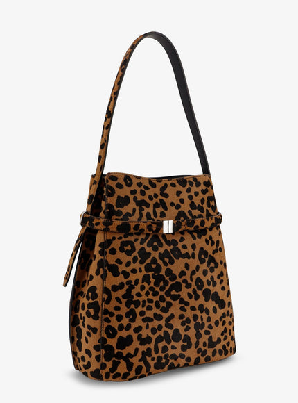 Toteme Belted Pony Hair Bucket Bag