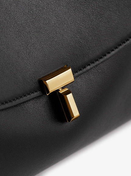 Toteme T-Lock Leather Shoulder Bag