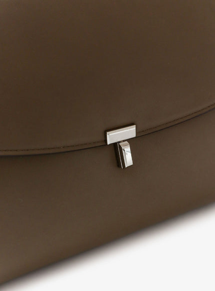 Toteme T-Lock Leather Shoulder Bag