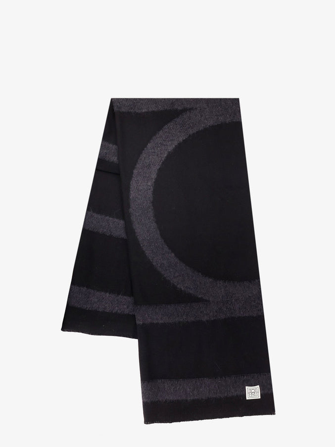 Toteme Virgin Wool And Alpaca Scarf Uni Black