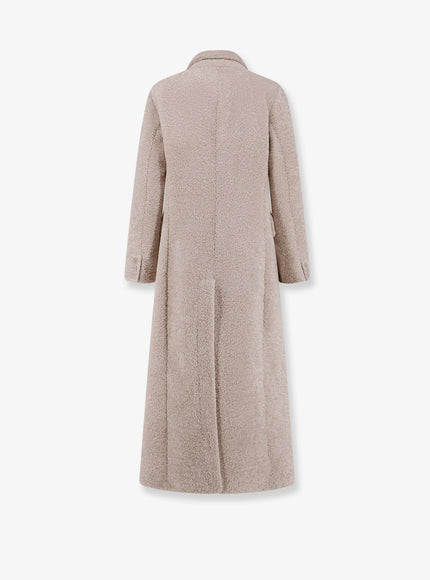 Valentini 1972 Faux Sheepskin Double-Breasted Coat