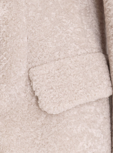 Valentini 1972 Faux Sheepskin Double-Breasted Coat