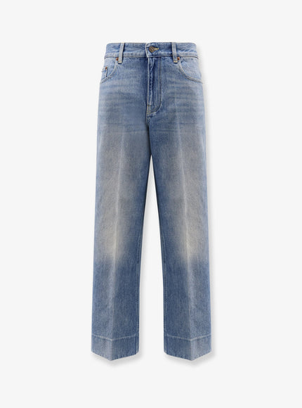 Valentino Jeans With Chex Valentino Detail Medium Blue Denim