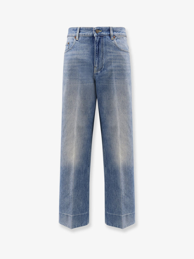 Valentino Jeans With Chex Valentino Detail Medium Blue Denim