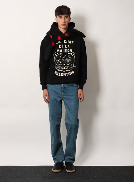 Valentino Le Chat De La Maison Cotton Sweatshirt