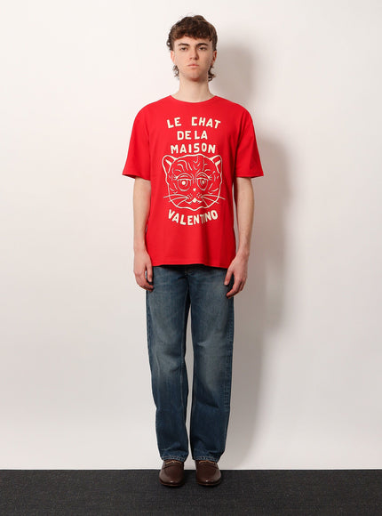 Valentino Le Chat De La Maison Cotton T-Shirt
