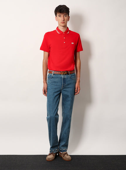 Valentino Cotton Polo Shirt With Vlogo